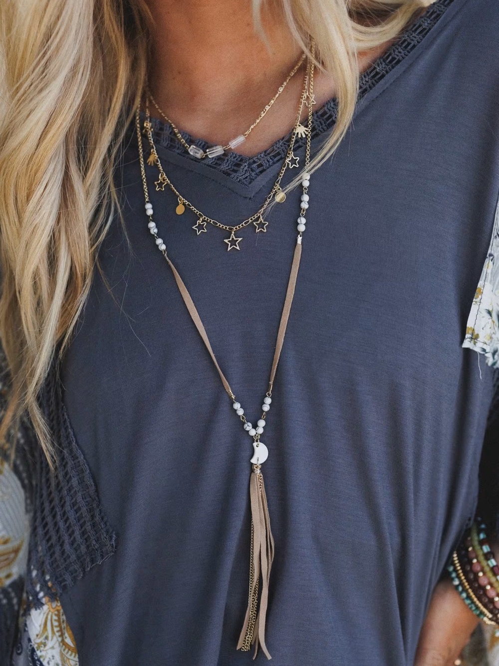 Nova Dream Boho Layered 3 Tier Necklace